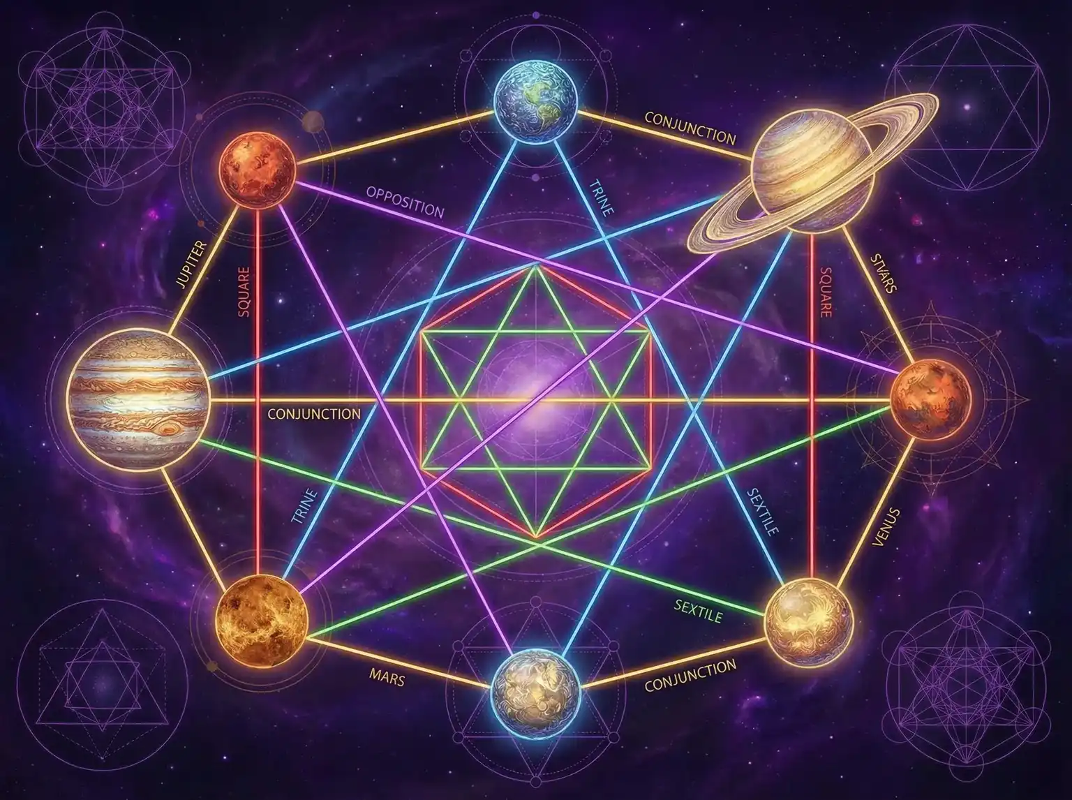 行星相位解读 - 年轻漂亮的老师2中文版 | 占星学进阶